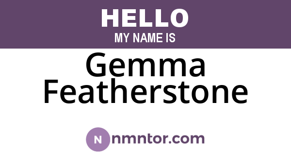 Gemma Featherstone