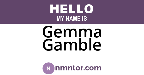 Gemma Gamble