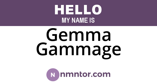 Gemma Gammage