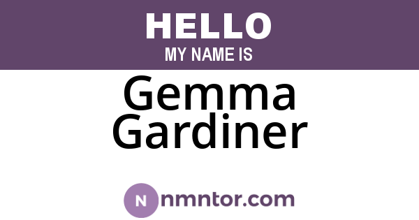 Gemma Gardiner