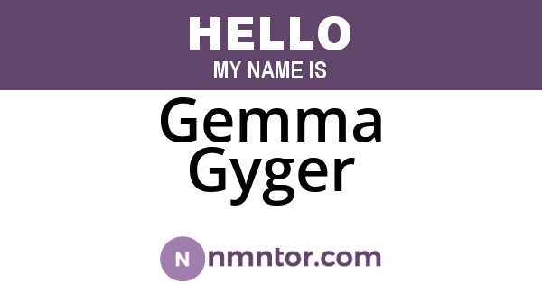 Gemma Gyger