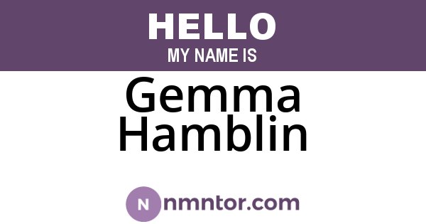 Gemma Hamblin