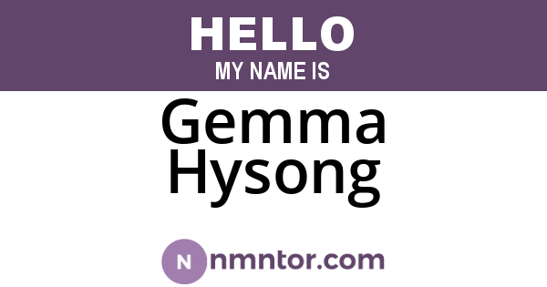 Gemma Hysong