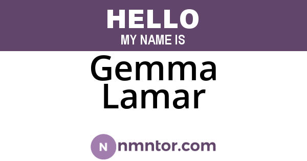 Gemma Lamar