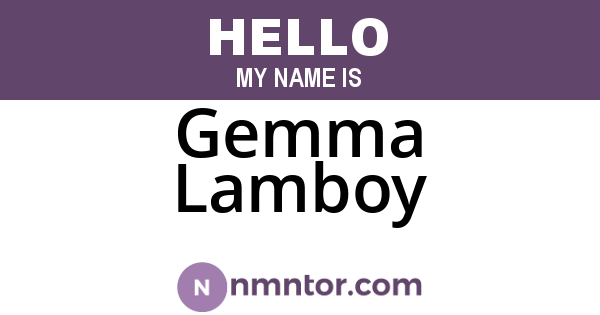 Gemma Lamboy
