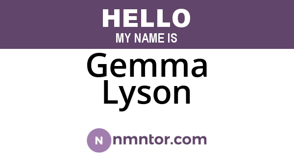 Gemma Lyson