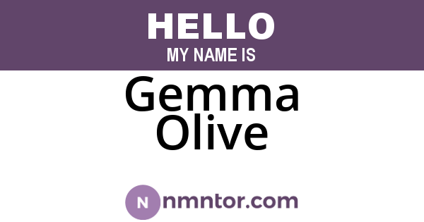 Gemma Olive
