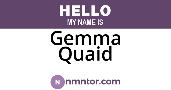 Gemma Quaid