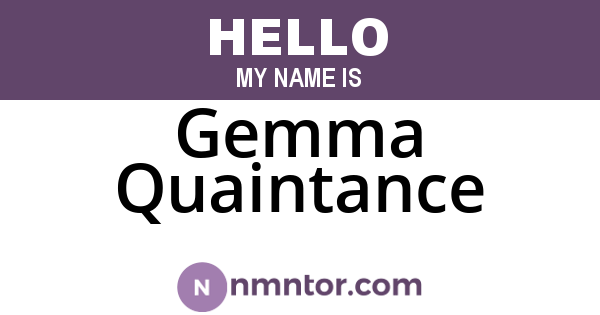 Gemma Quaintance
