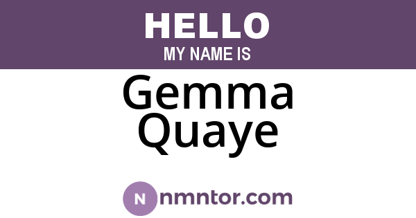 Gemma Quaye