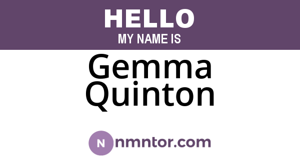 Gemma Quinton
