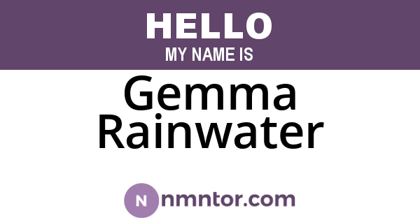 Gemma Rainwater
