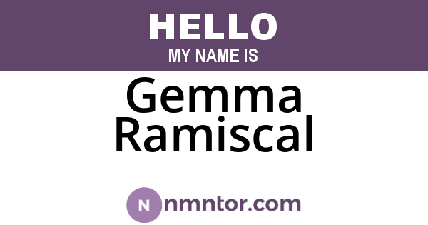Gemma Ramiscal