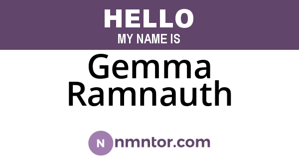 Gemma Ramnauth