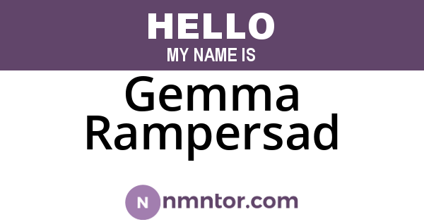Gemma Rampersad