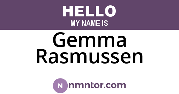 Gemma Rasmussen