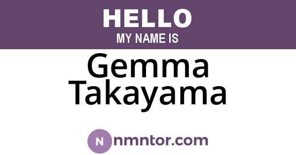 Gemma Takayama