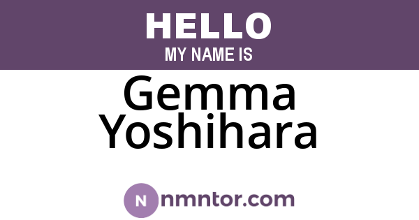 Gemma Yoshihara