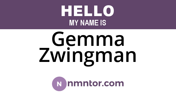 Gemma Zwingman