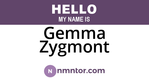 Gemma Zygmont
