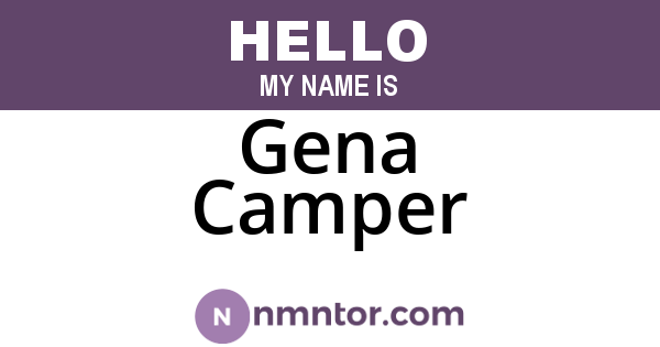 Gena Camper