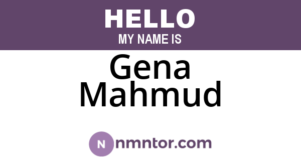 Gena Mahmud