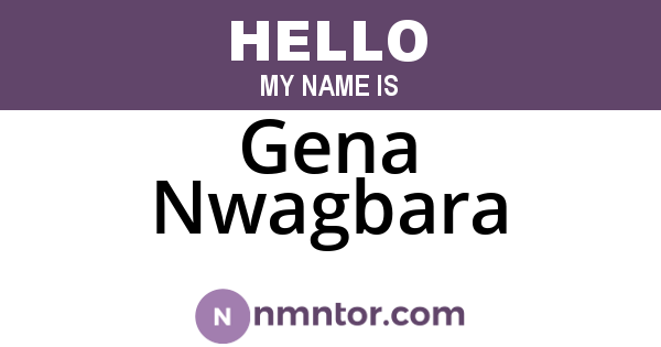 Gena Nwagbara