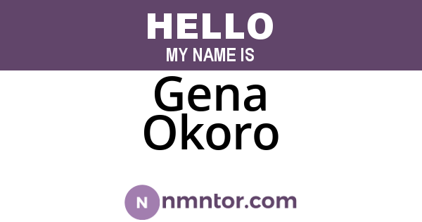 Gena Okoro