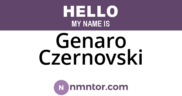 Genaro Czernovski