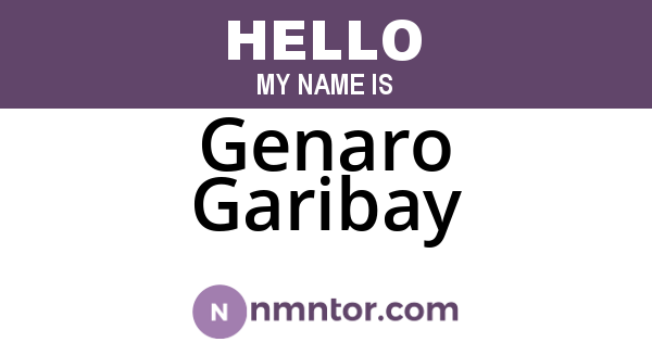 Genaro Garibay