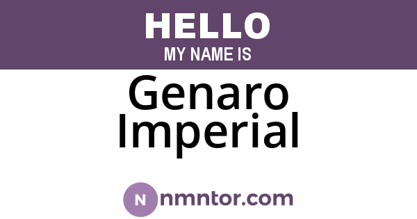 Genaro Imperial