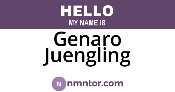 Genaro Juengling