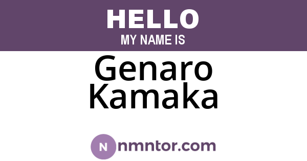 Genaro Kamaka