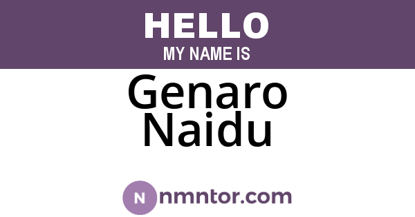 Genaro Naidu