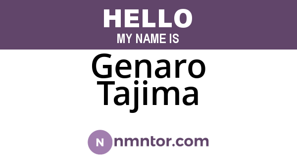 Genaro Tajima