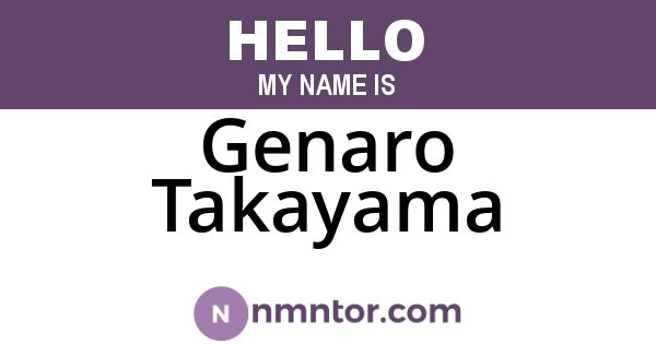 Genaro Takayama
