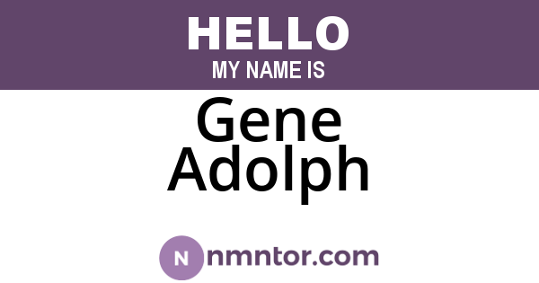 Gene Adolph
