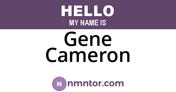 Gene Cameron
