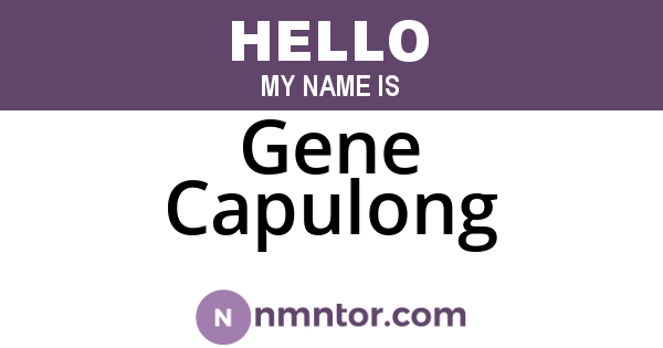 Gene Capulong