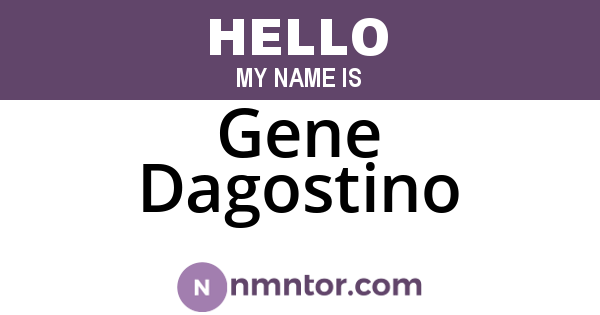 Gene Dagostino