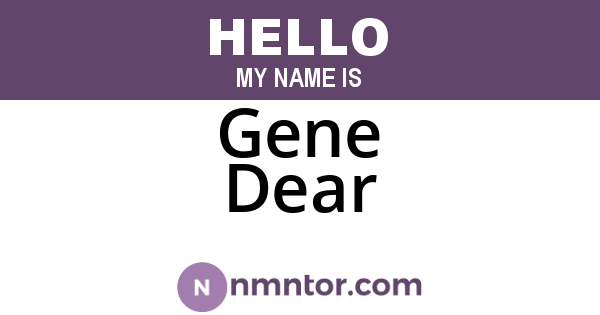 Gene Dear