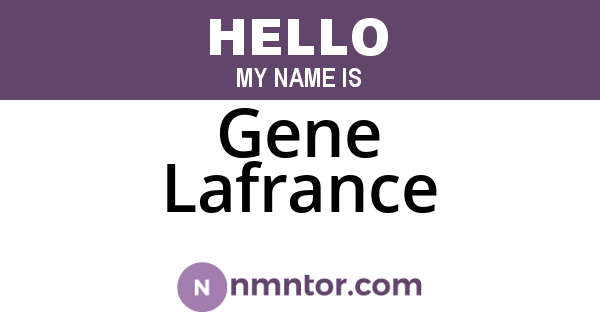 Gene Lafrance