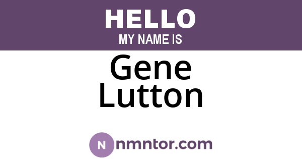 Gene Lutton