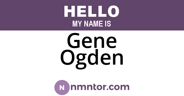 Gene Ogden
