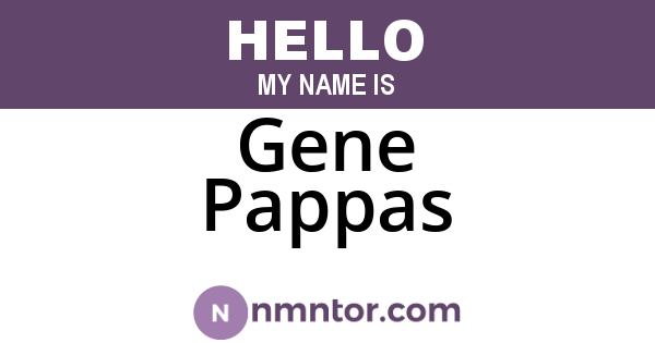 Gene Pappas