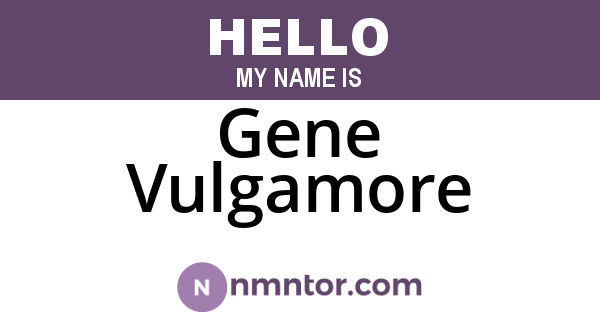 Gene Vulgamore