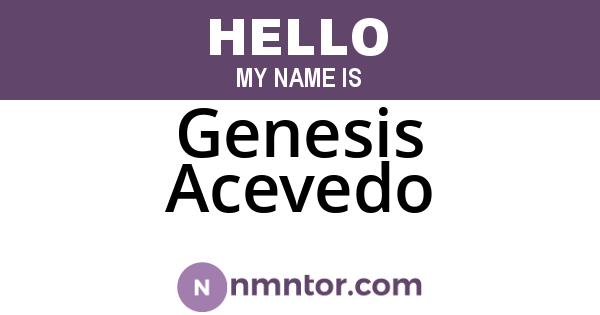 Genesis Acevedo