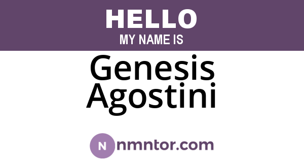 Genesis Agostini