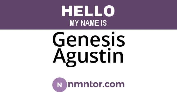 Genesis Agustin