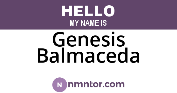 Genesis Balmaceda
